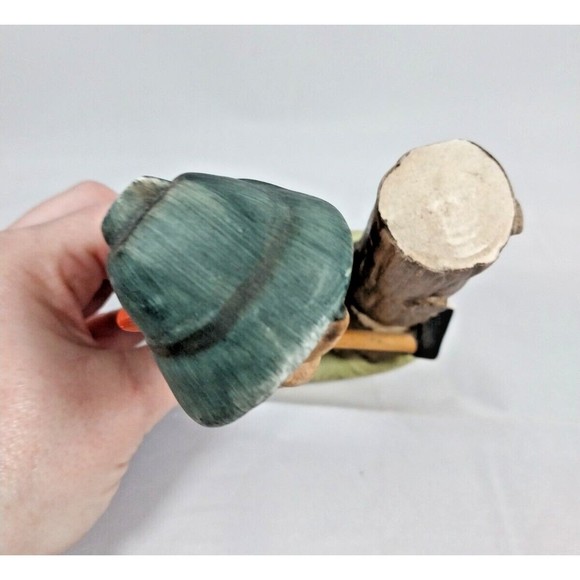 Vintage Porcelain Collectible Made in Japan Figurine Boy With Axe Chopping Tree - Picture 7 of 8